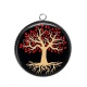 Pendentif Cabochon Argent - arbre de vie