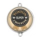 Connecteur Cabochon Argent - tonton super chouette