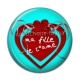 Cabochon Résine - ma fille je t'aime