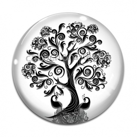 Cabochon Verre - arbre de vie