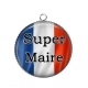 Pendentif Cabochon Argent - super maire