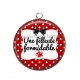 Pendentif Cabochon Argent - une filleule formidable