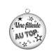Pendentif Cabochon Argent - une filleul au top