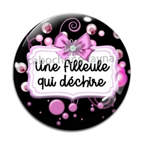 Cabochon Verre - une filleule qui déchire