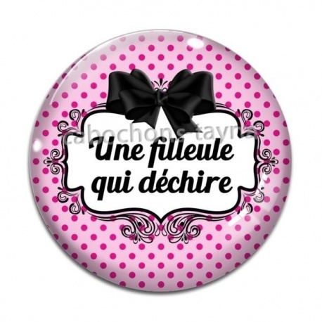 Cabochon Verre - une filleule qui déchire