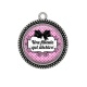 Pendentif Cabochon Argent - une filleule qui déchire