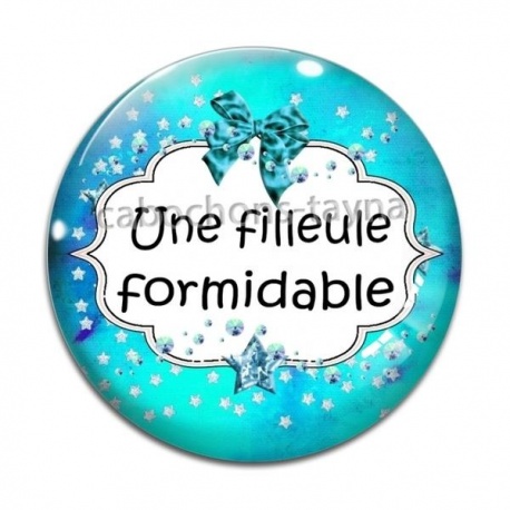 Cabochon Verre - une filleule formidable