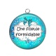 Pendentif Cabochon Argent - une filleule formidable