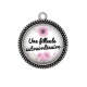Pendentif Cabochon Argent - une filleule extraordinaire