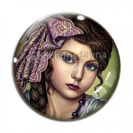 Cabochon Verre - petite fille