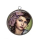 Pendentif Cabochon Argent - petite fille