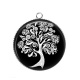 Pendentif Cabochon Argent - arbre de vie
