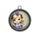Pendentif Cabochon Argent - petite fille