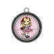 Pendentif Cabochon Argent - petite fille