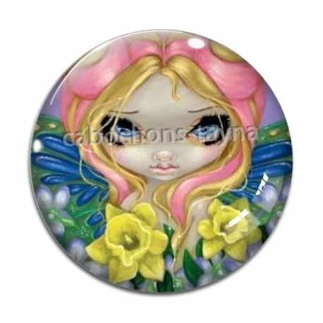 Cabochon Verre - fée