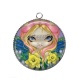 Pendentif Cabochon Argent - fée
