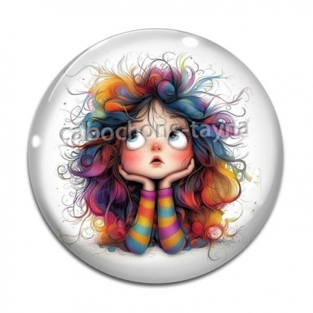 Cabochon Verre - petite fille