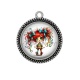 Pendentif Cabochon Argent - petite fille