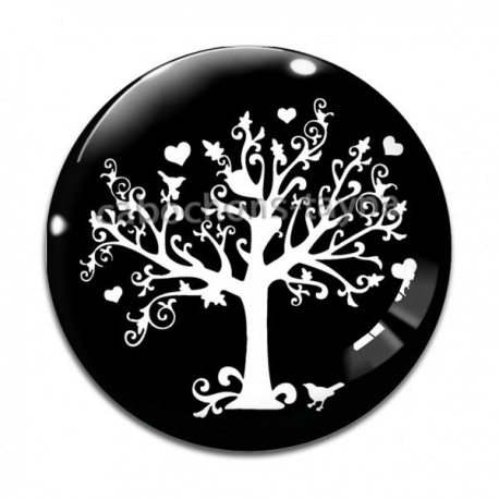 Cabochon Verre - arbre de vie