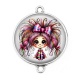 Connecteur Cabochon Argent - petite fille