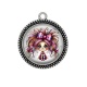Pendentif Cabochon Argent - petite fille