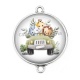Connecteur Cabochon Argent - petit animaux