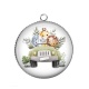 Pendentif Cabochon Argent - petit animaux