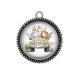 Pendentif Cabochon Argent - petit animaux
