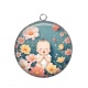 Pendentif Cabochon Argent - bébé
