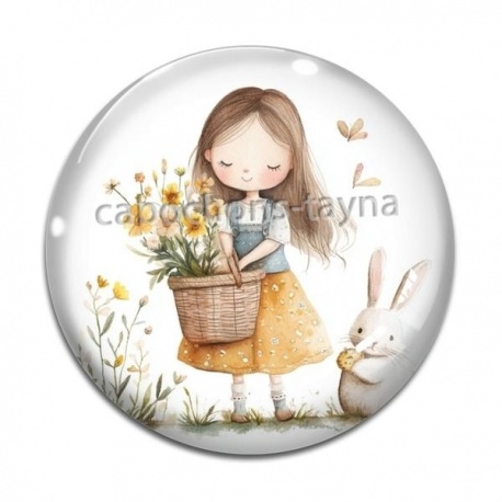 Cabochon Verre - petite fille