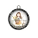 Pendentif Cabochon Argent - petite fille