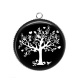 Pendentif Cabochon Argent - arbre de vie