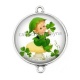 Connecteur Cabochon Argent - petit lutin