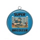 Pendentif Cabochon Argent - super bricoleur