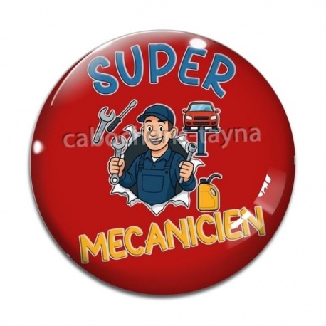 Cabochon Verre - super mécanicien