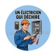un électricien qui déchire