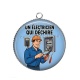 Pendentif Cabochon Argent - un électricien qui déchire