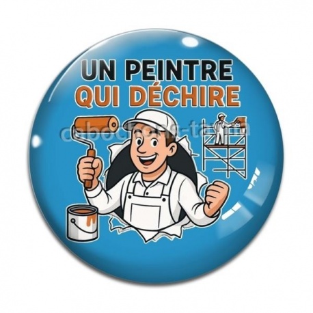 Cabochon Verre - un peintre qui déchire