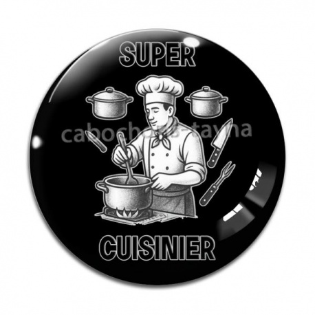 Cabochon Verre - super cuisinier