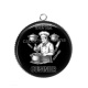 Pendentif Cabochon Argent - super cuisinier