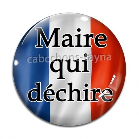 Cabochon Verre - maire qui déchire