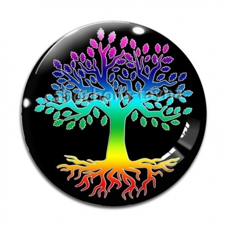 Cabochon Verre - arbre de vie