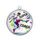 Pendentif Cabochon Argent - super coach