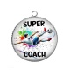 Pendentif Cabochon Argent -  super coach