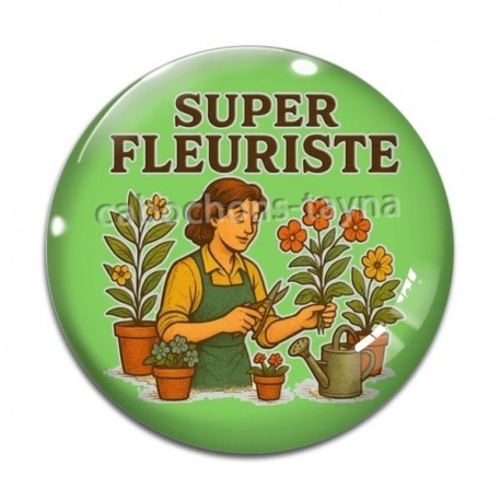 Cabochon Verre - super fleuriste