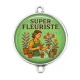 Connecteur Cabochon Argent - super fleuriste