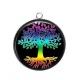 Pendentif Cabochon Argent - arbre de vie