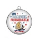 Pendentif Cabochon Argent - un pompier formidable