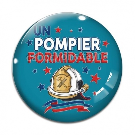 Cabochon Verre - un pompier formidable