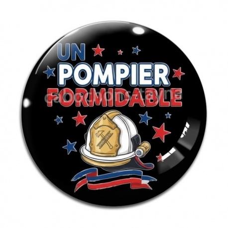 Cabochon Verre - un pompier formidable